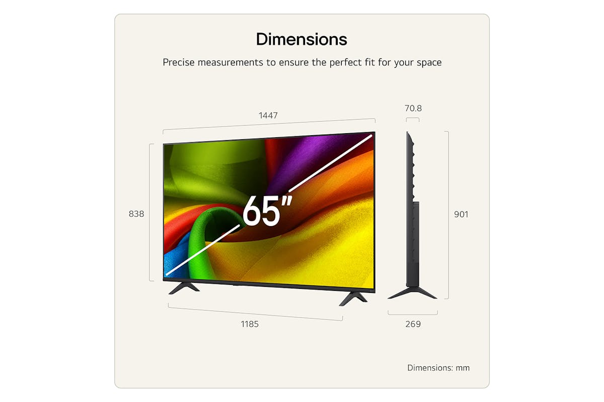 LG NANO 65" NU85 AI 4K Ultra HD Smart TV (2026) | 65NU850B6LA.AEI-3