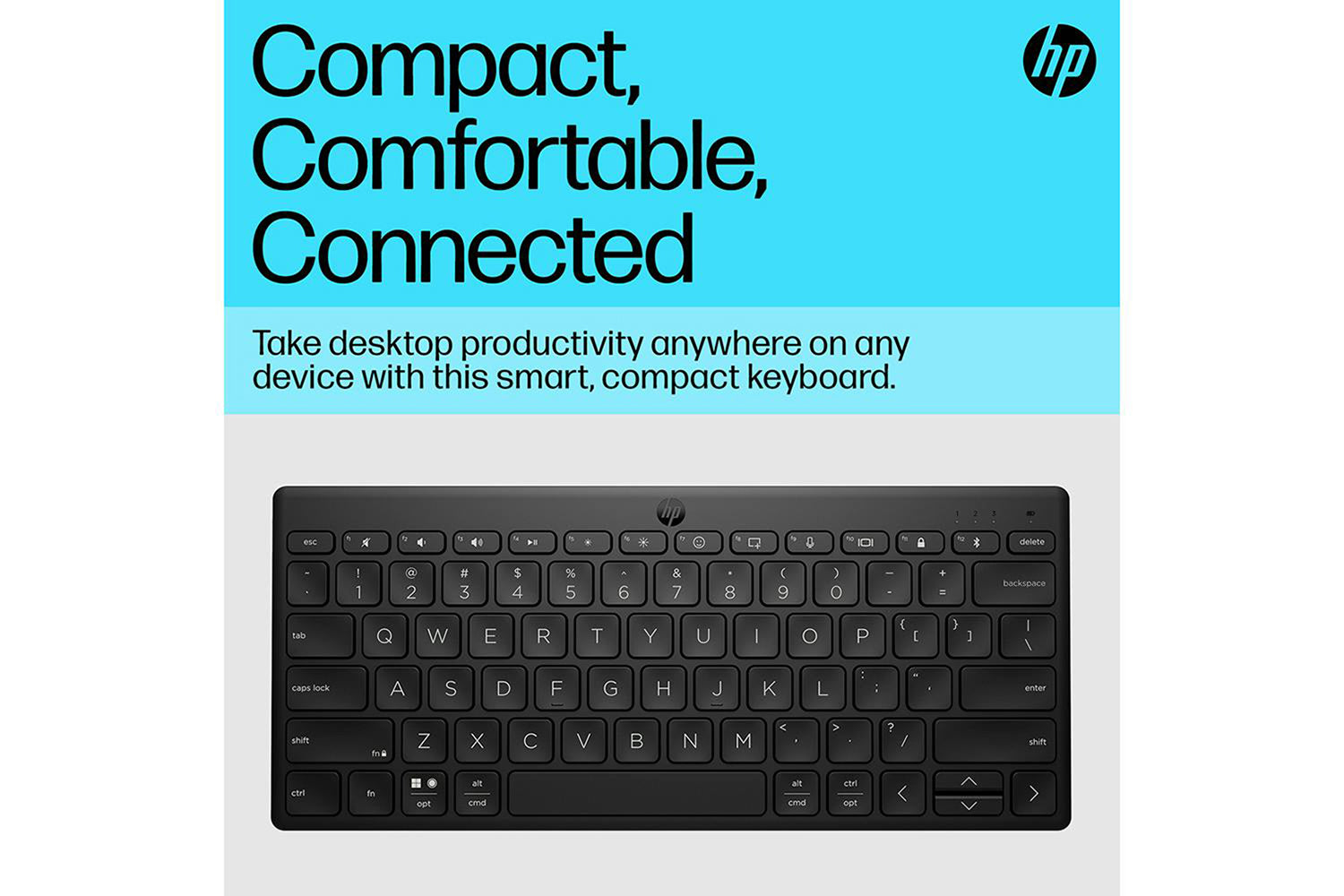 HP 350 Compact Multi-Device Bluetooth Keyboard | Black-11