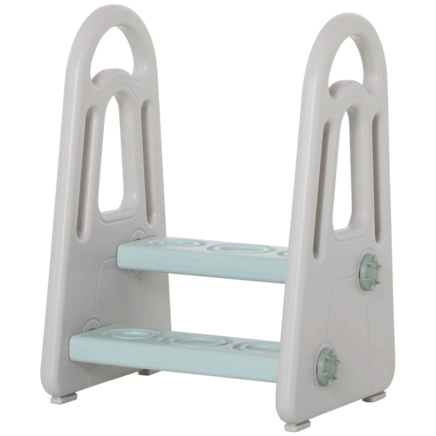 Homcom Two-Step Stool for Kids Toddlers with Handle for Toilet Potty