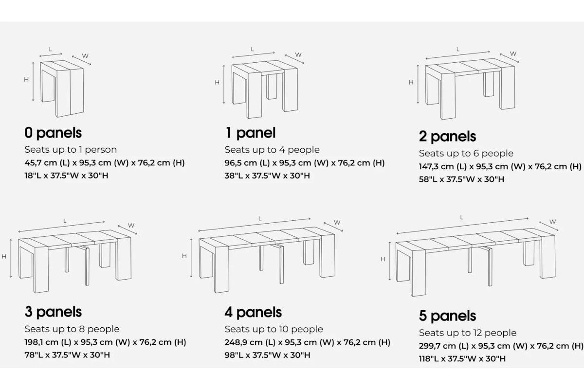 Transformer Rectangular Table | Scandinavian Oak | Including 5 extension  panels-6