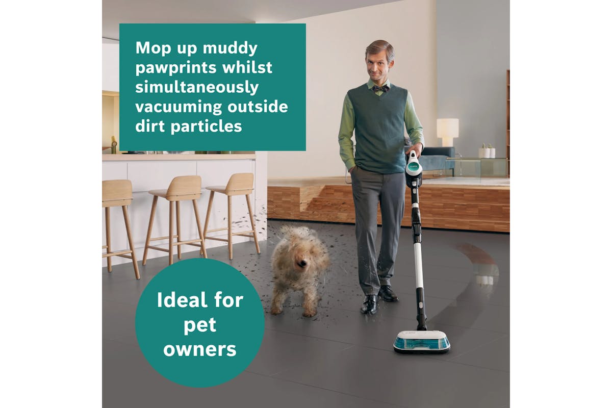 Bosch Rechargeable 2 in 1 Vacuum and Mop Unlimited 7 Aqua | White-7