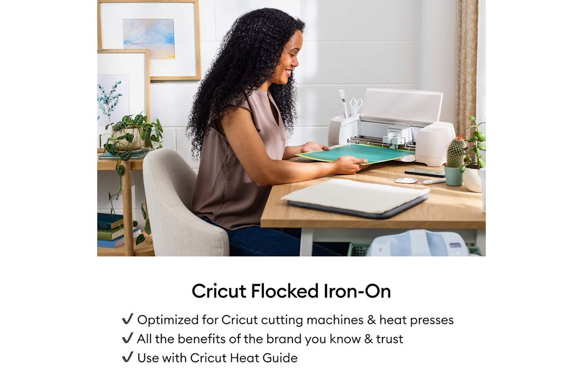 Cricut 12 x 19" Flocked Iron-On | White-6
