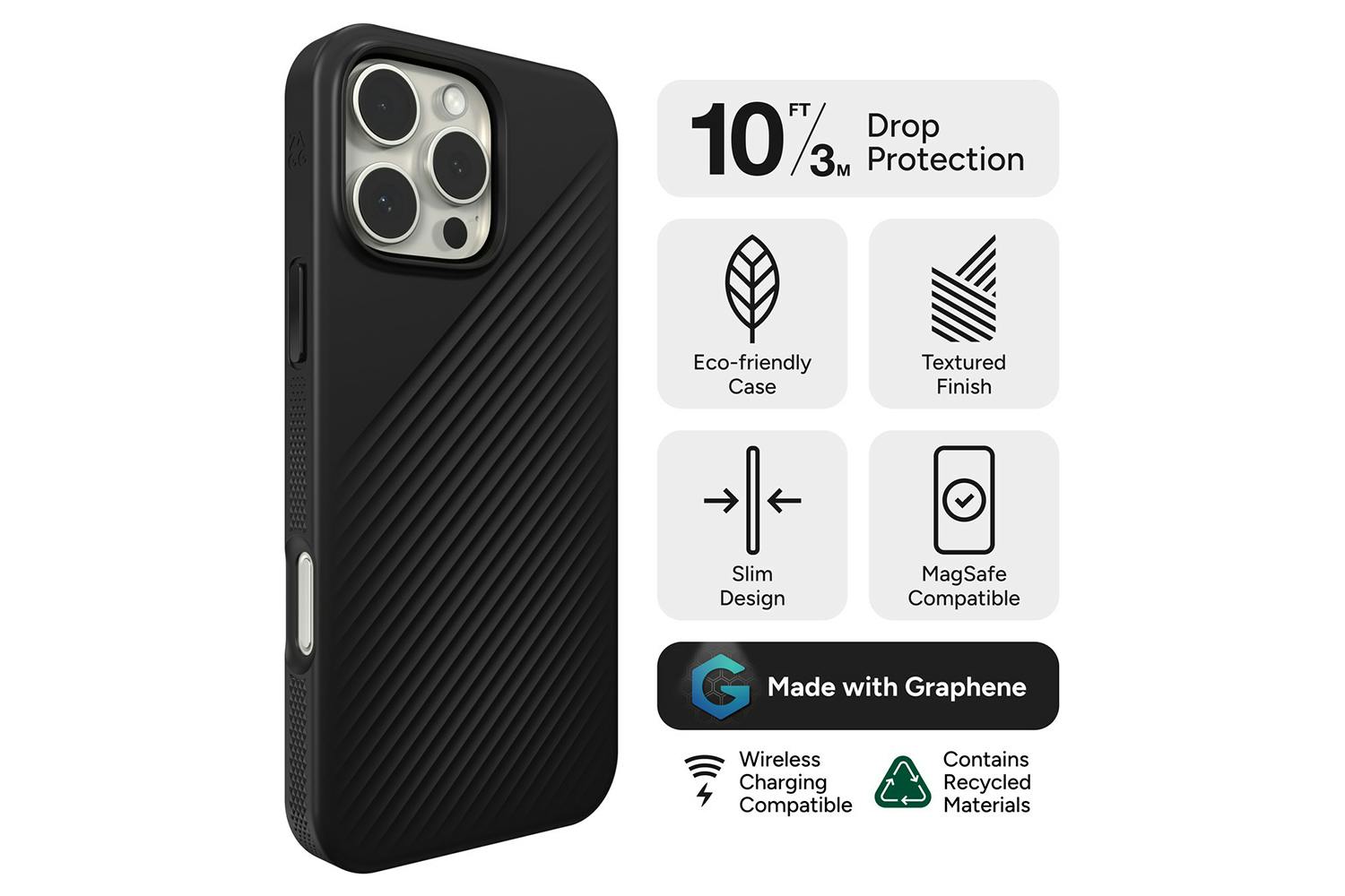 ZAGG Luxe Snap iPhone 16 Pro MagSafe Case | Black-7