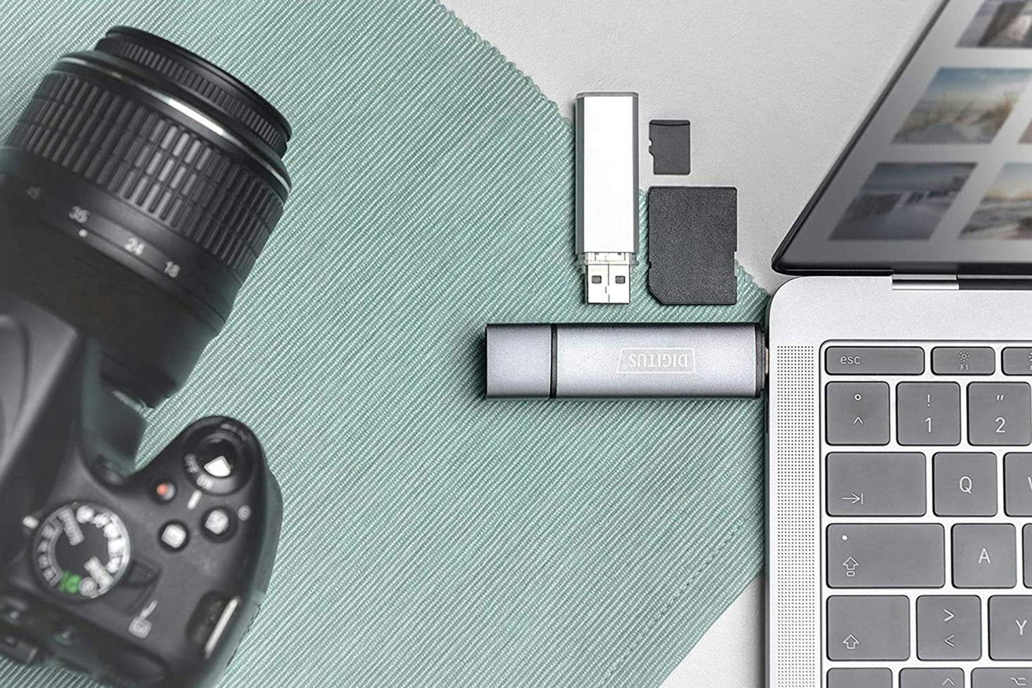 Digitus USB-C/USB 3.0 Dual Card Reader Hub-7