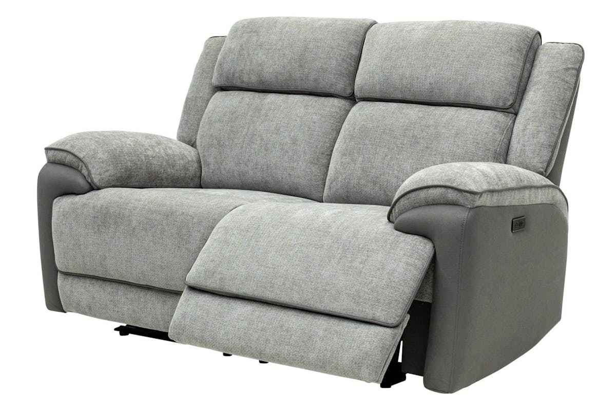 Marley 2 Seater Sofa | Power Recliner| Fabric | Grey-4