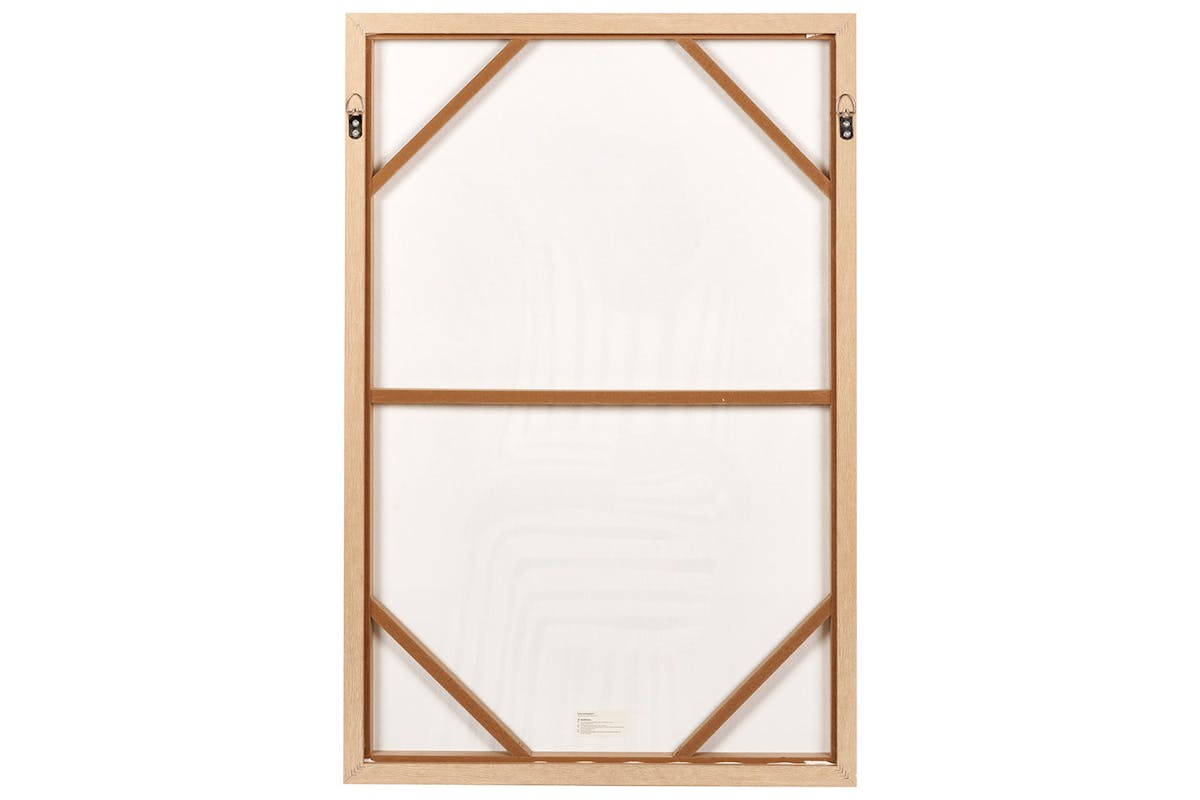 Striped Dress Lady Canvas Wall Art | Brown/Natural-5