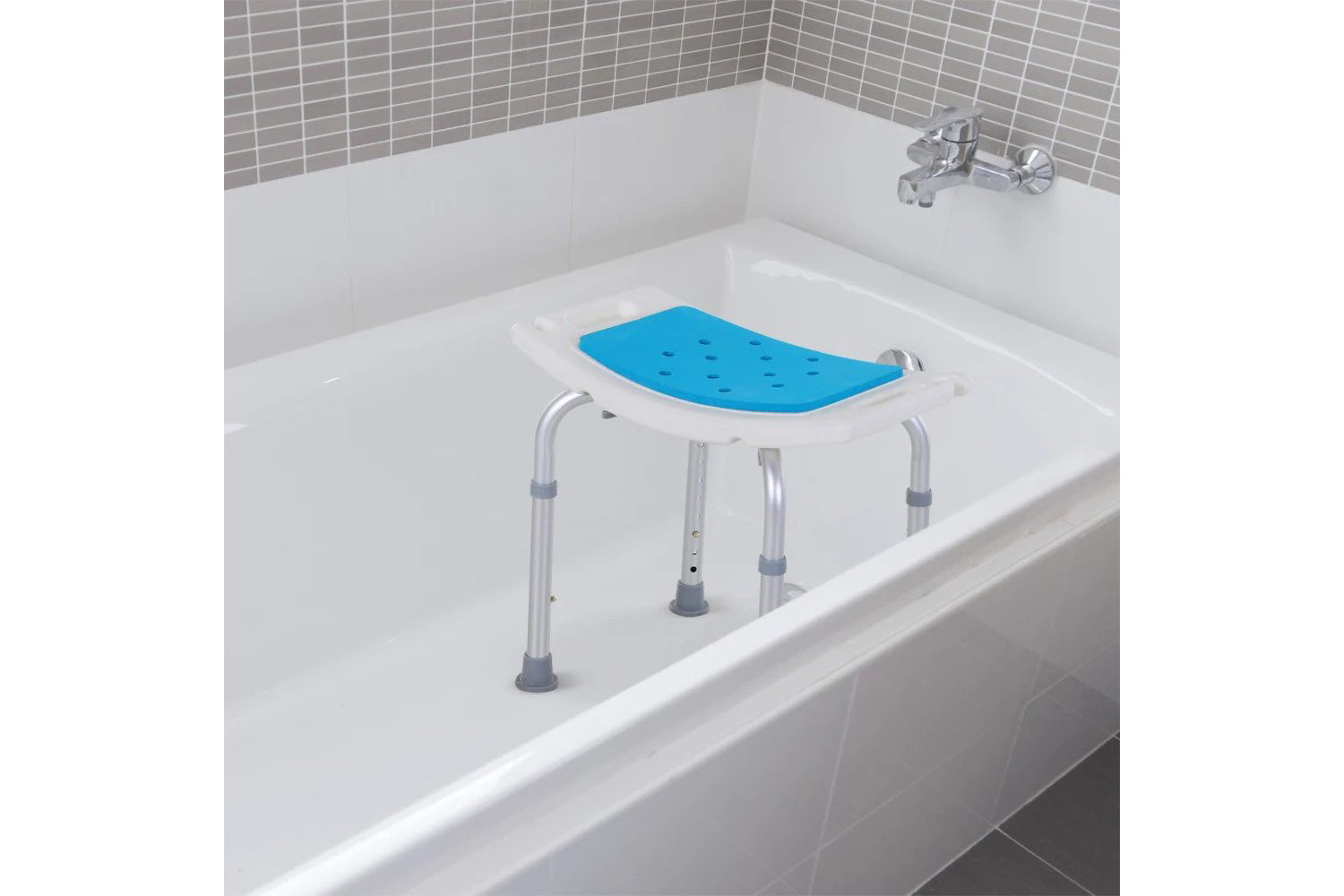 Homcom Aluminium Alloy 6-Level Non-Slip Bathroom Stool | Multicolour-2