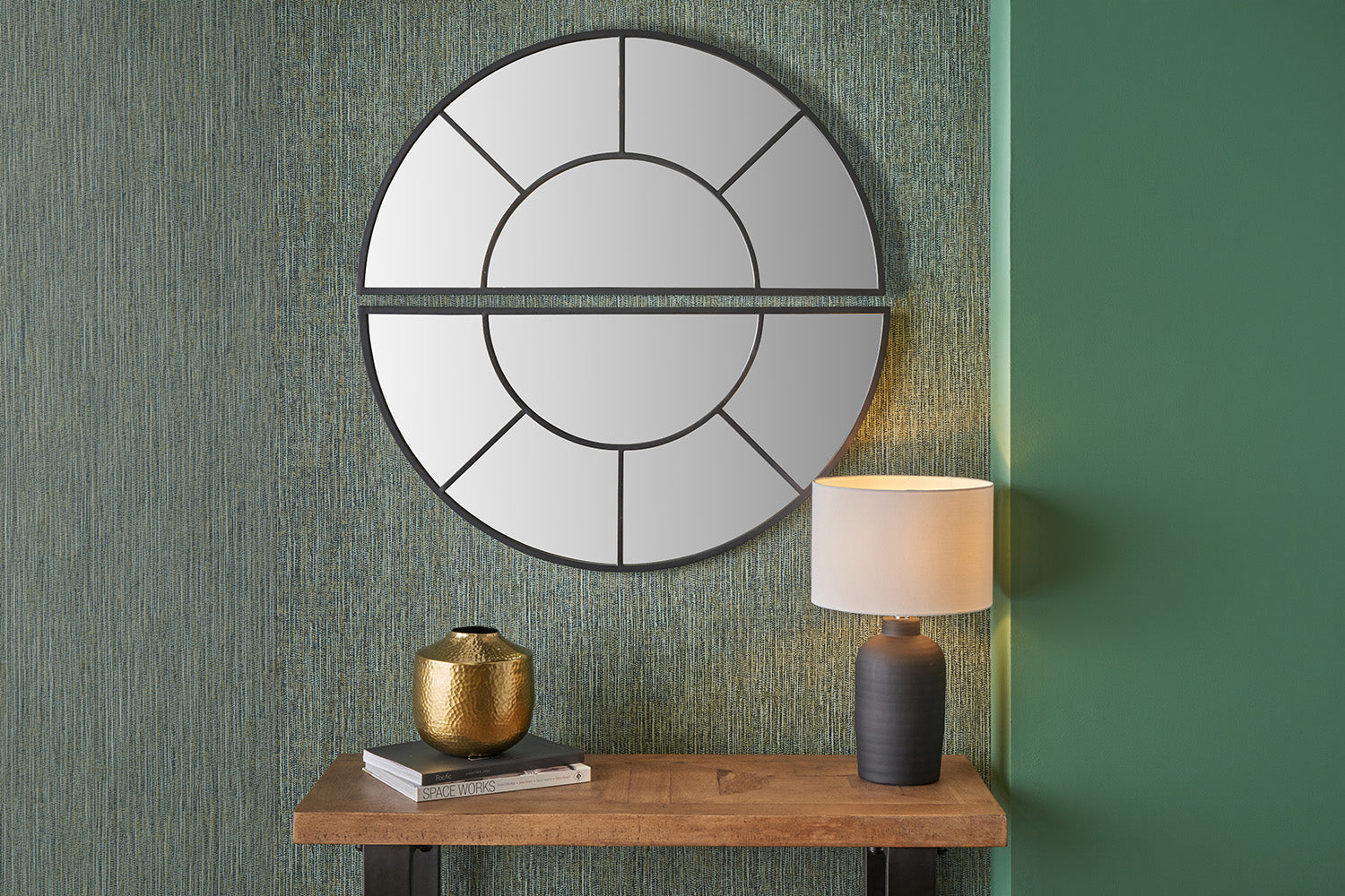 2 Half Moon Wall Mirror | Black-2
