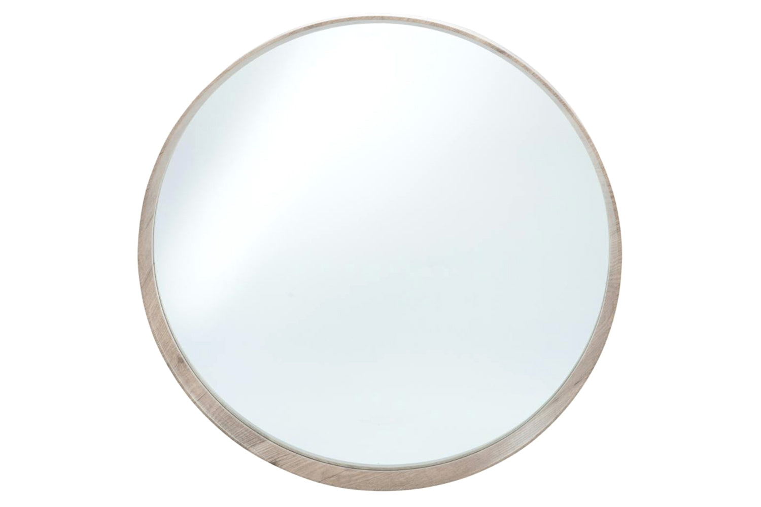 Round Wall Mirror | Grey Oak | 74 cm