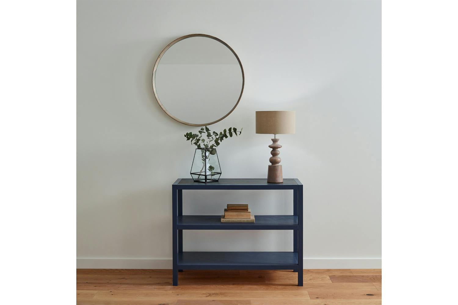Round Wall Mirror | Grey Oak | 74 cm-2