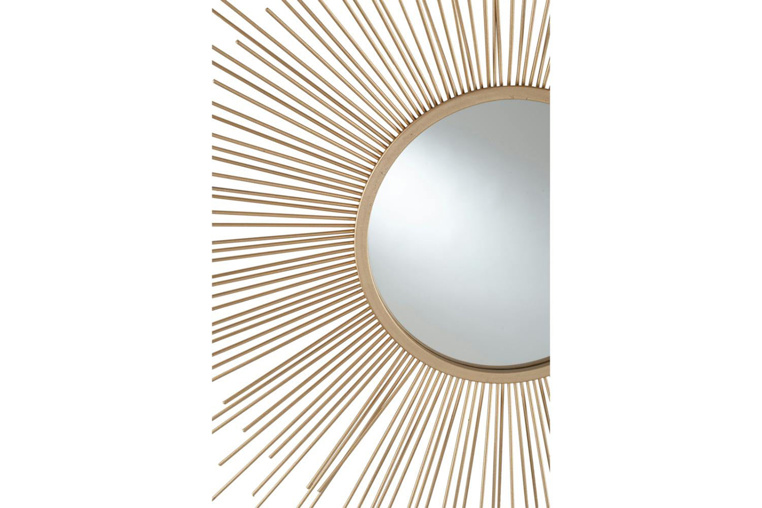 Starburst Round Wall Mirror | Gold | 80 cm-3
