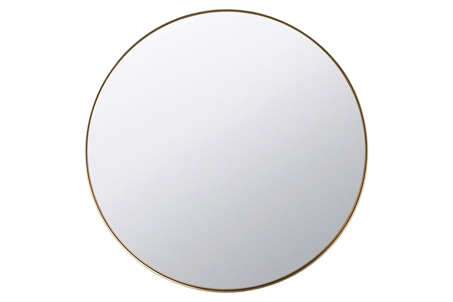 Slim Frame Round Wall Mirror | Silver | 80 cm