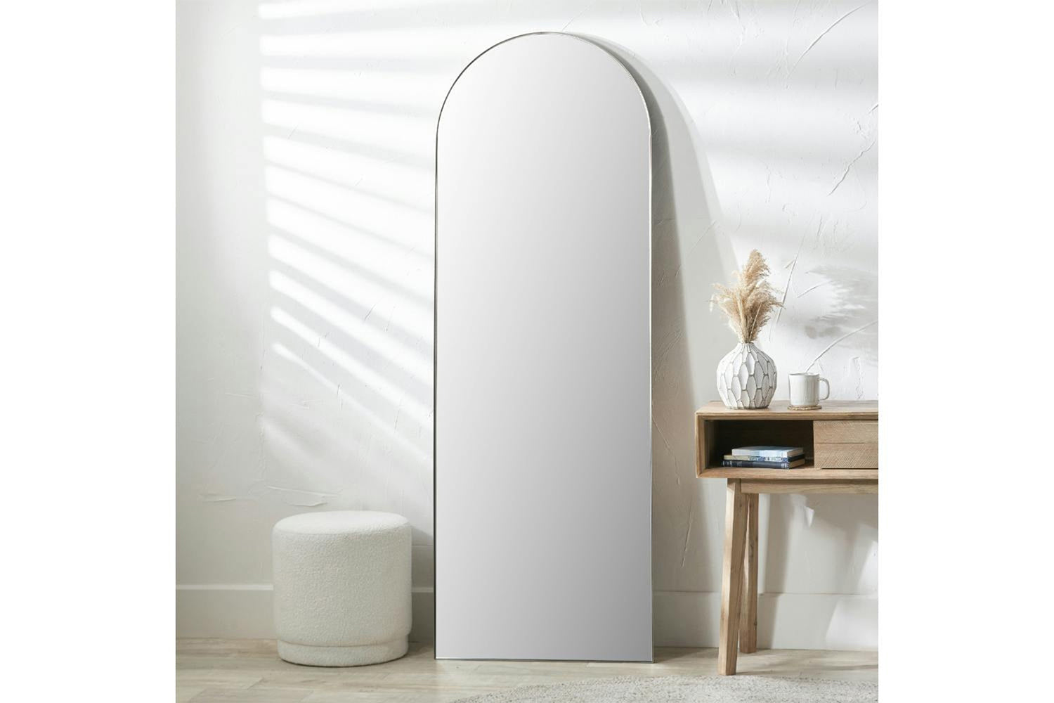 Arched Floor Mirror | Matt Black | 70 x 200 cm-2