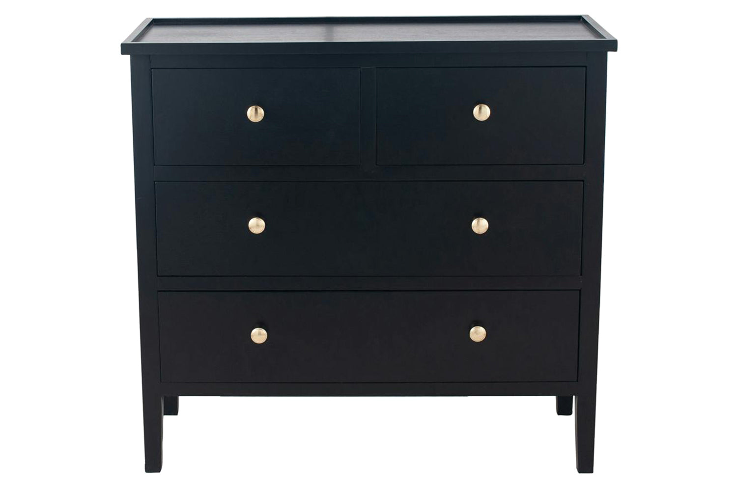 Satin Chest Of Drawer | 4 Drawer | Black