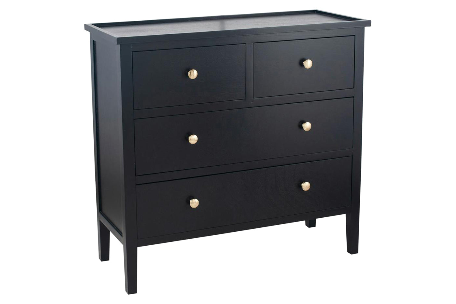 Satin Chest Of Drawer | 4 Drawer | Black-3