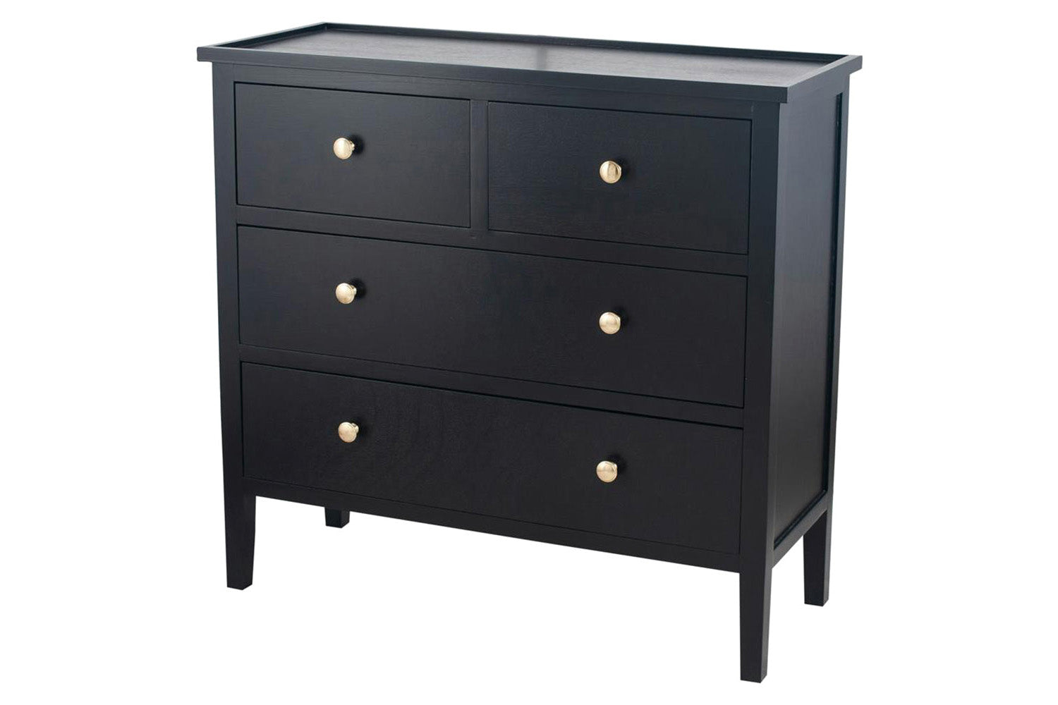 Satin Chest Of Drawer | 4 Drawer | Black-4