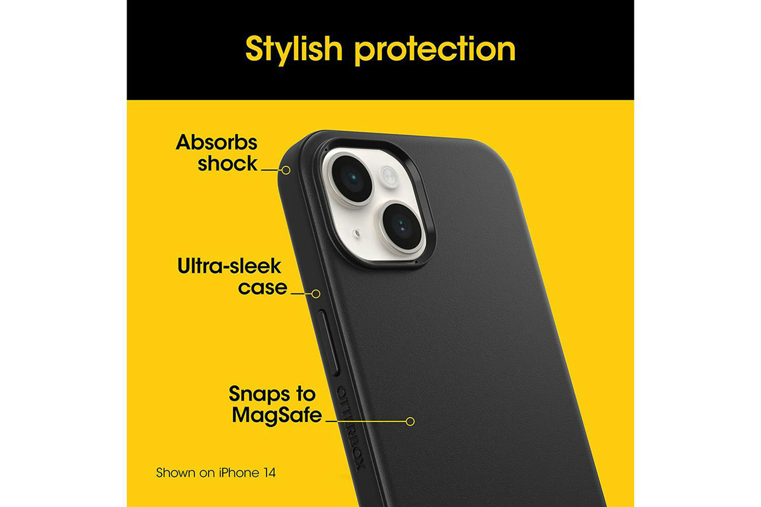 OtterBox Symmetry Series for MagSafe iPhone 16E/15 Case | Black-4