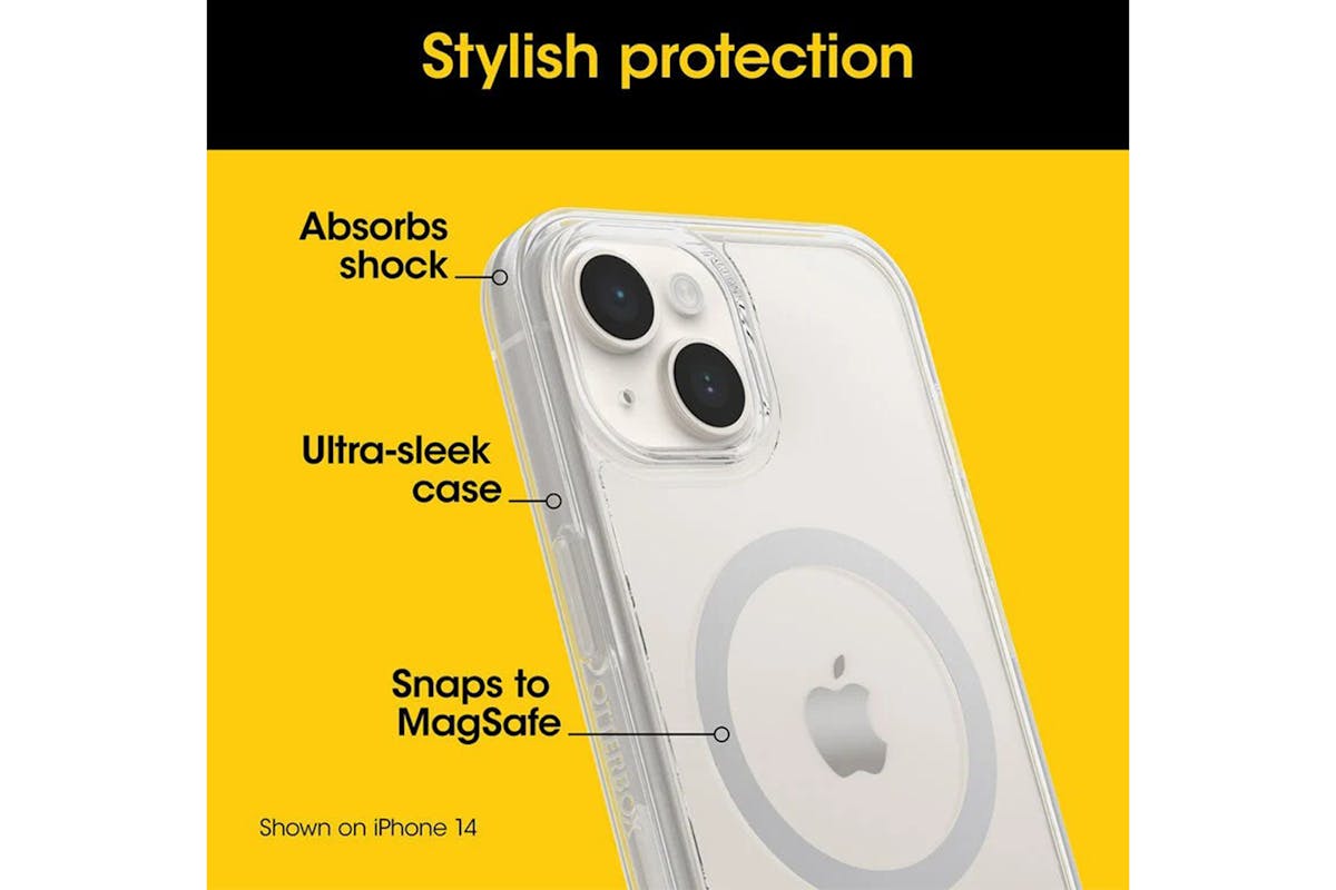 OtterBox Symmetry Series Case for MagSafe iPhone 16E/15/14/13 | Clear-4
