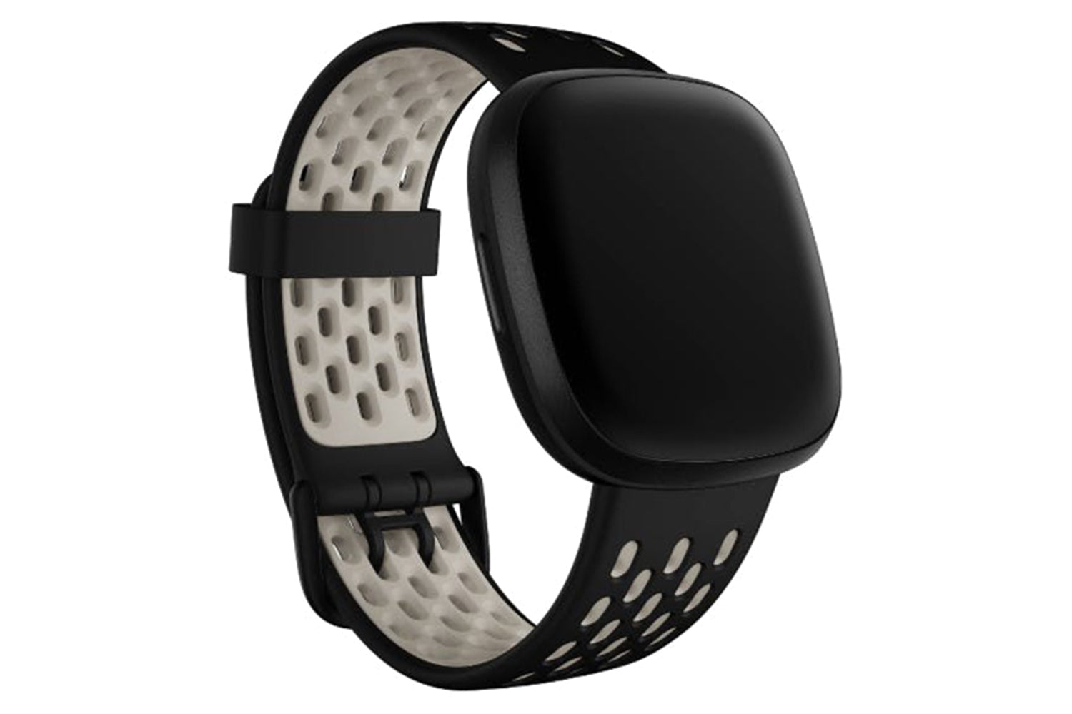 Fitbit Sense & Versa 3 Sport Band | Black / Lunar White | Large