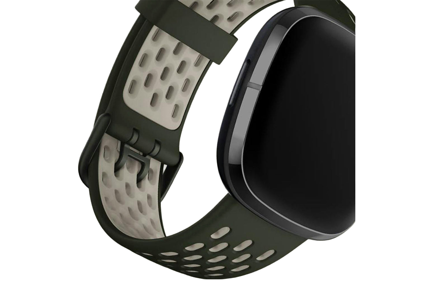Fitbit Sense & Versa 3 Sport Band | Black / Lunar White | Small-2