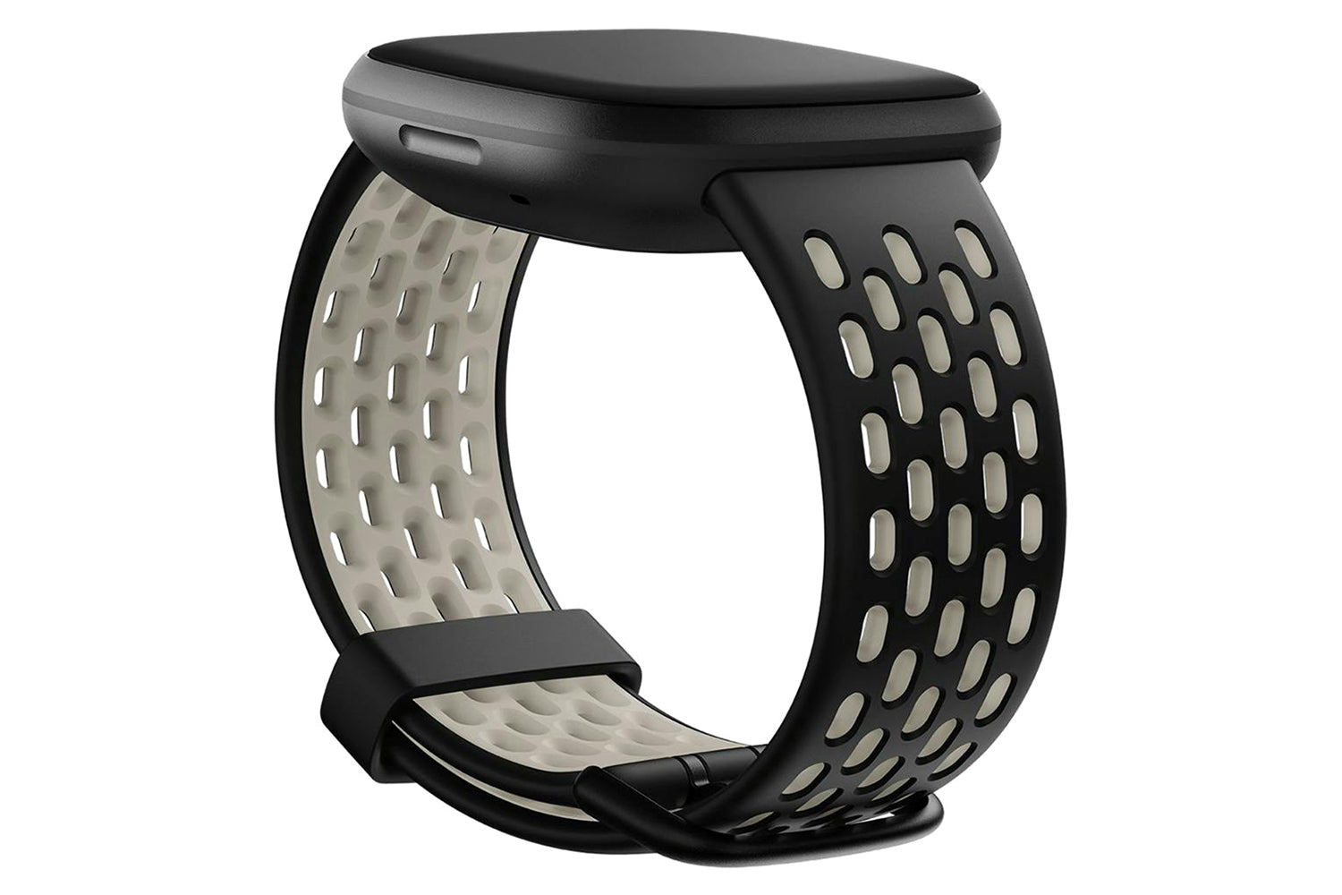 Fitbit Sense & Versa 3 Sport Band | Black / Lunar White | Small-4
