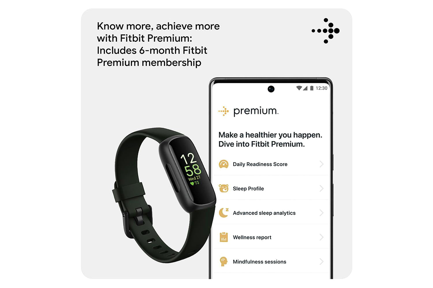 Fitbit Inspire 3 Fitness Tracker | Midnight Zen-4