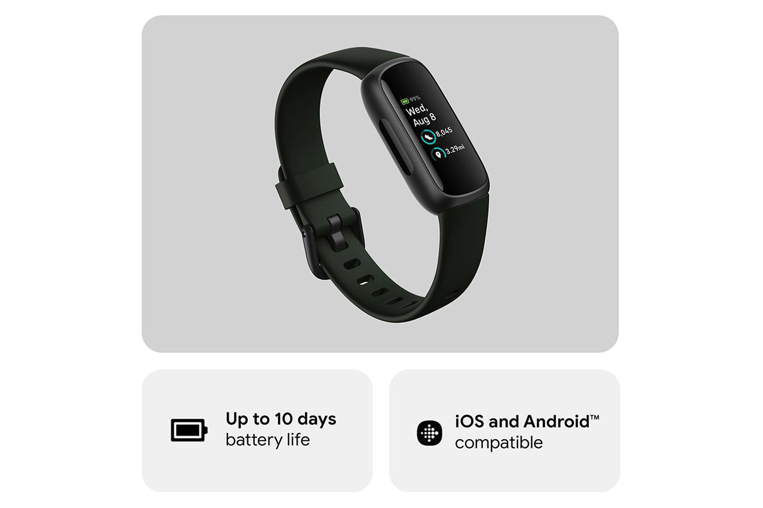 Fitbit Inspire 3 Fitness Tracker | Midnight Zen-5
