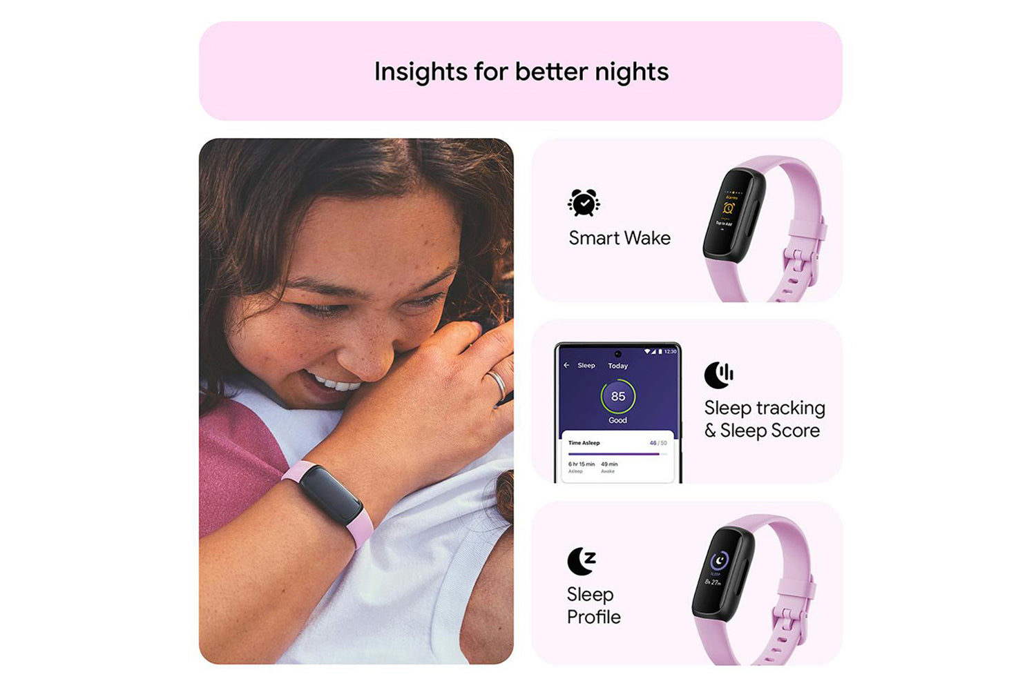 Fitbit Inspire 3 Fitness Tracker | Lilac Bliss-2