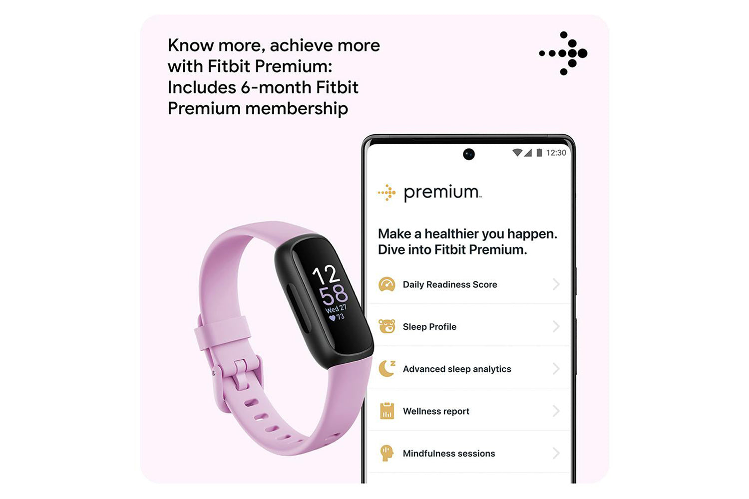 Fitbit Inspire 3 Fitness Tracker | Lilac Bliss-4