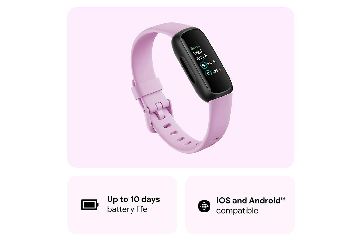 Fitbit Inspire 3 Fitness Tracker | Lilac Bliss-5