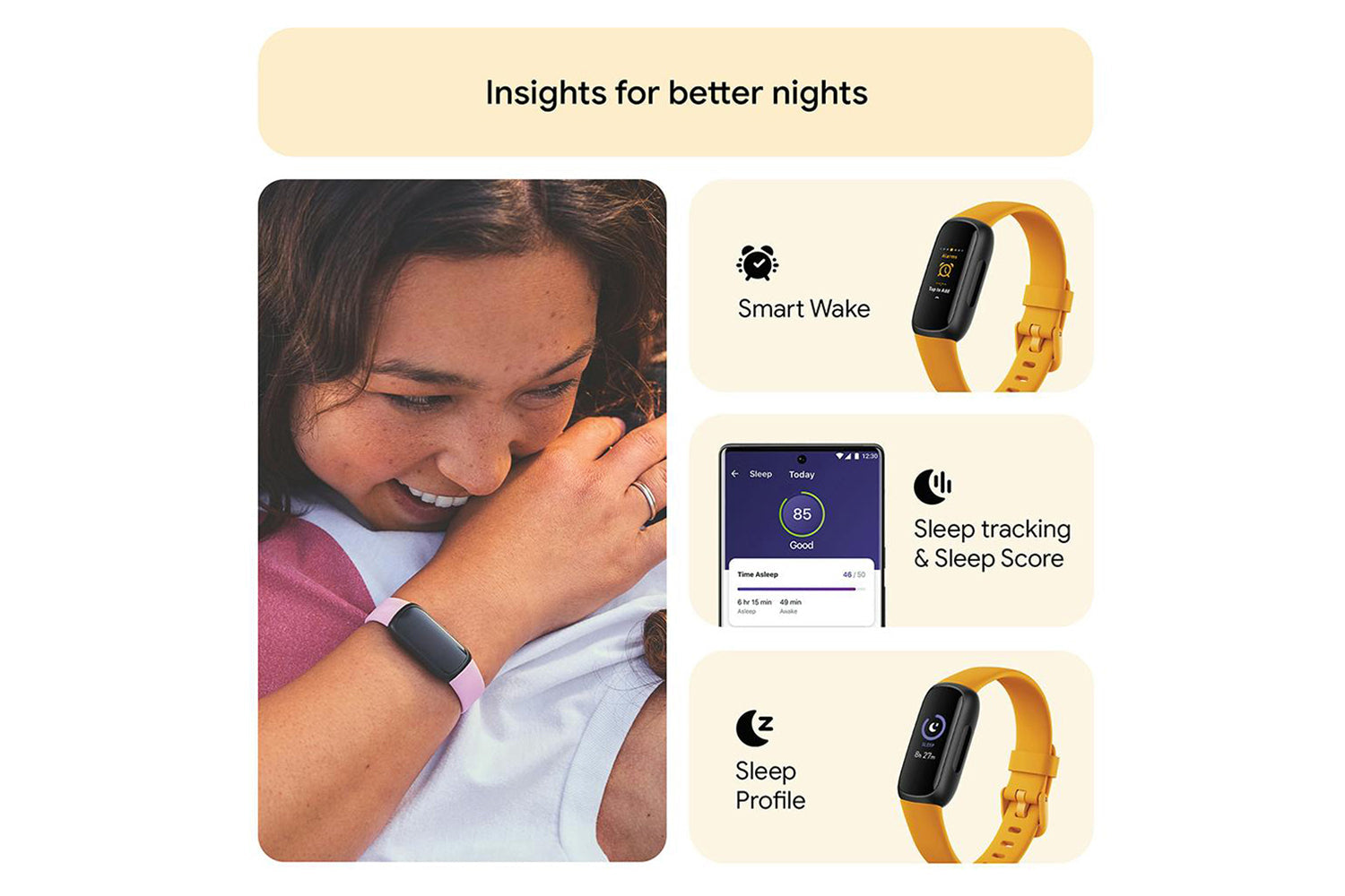 Fitbit Inspire 3 Fitness Tracker | Morning Glow-2