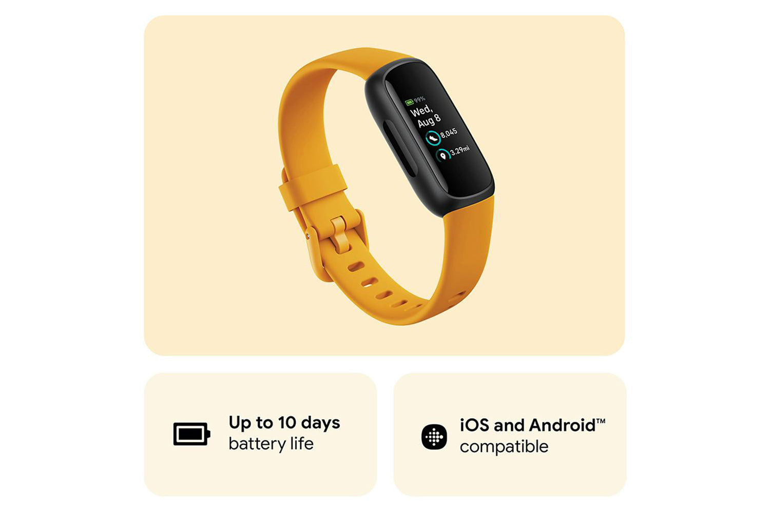 Fitbit Inspire 3 Fitness Tracker | Morning Glow-5