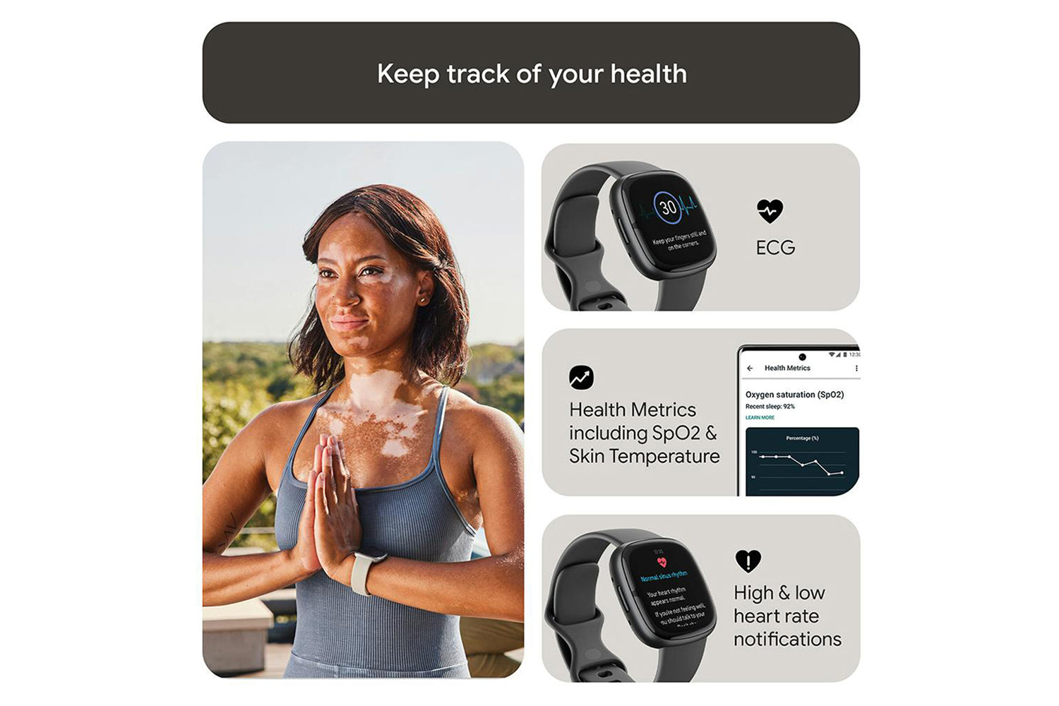 Fitbit Sense 2 Smartwatch | Shadow Grey & Graphite-3