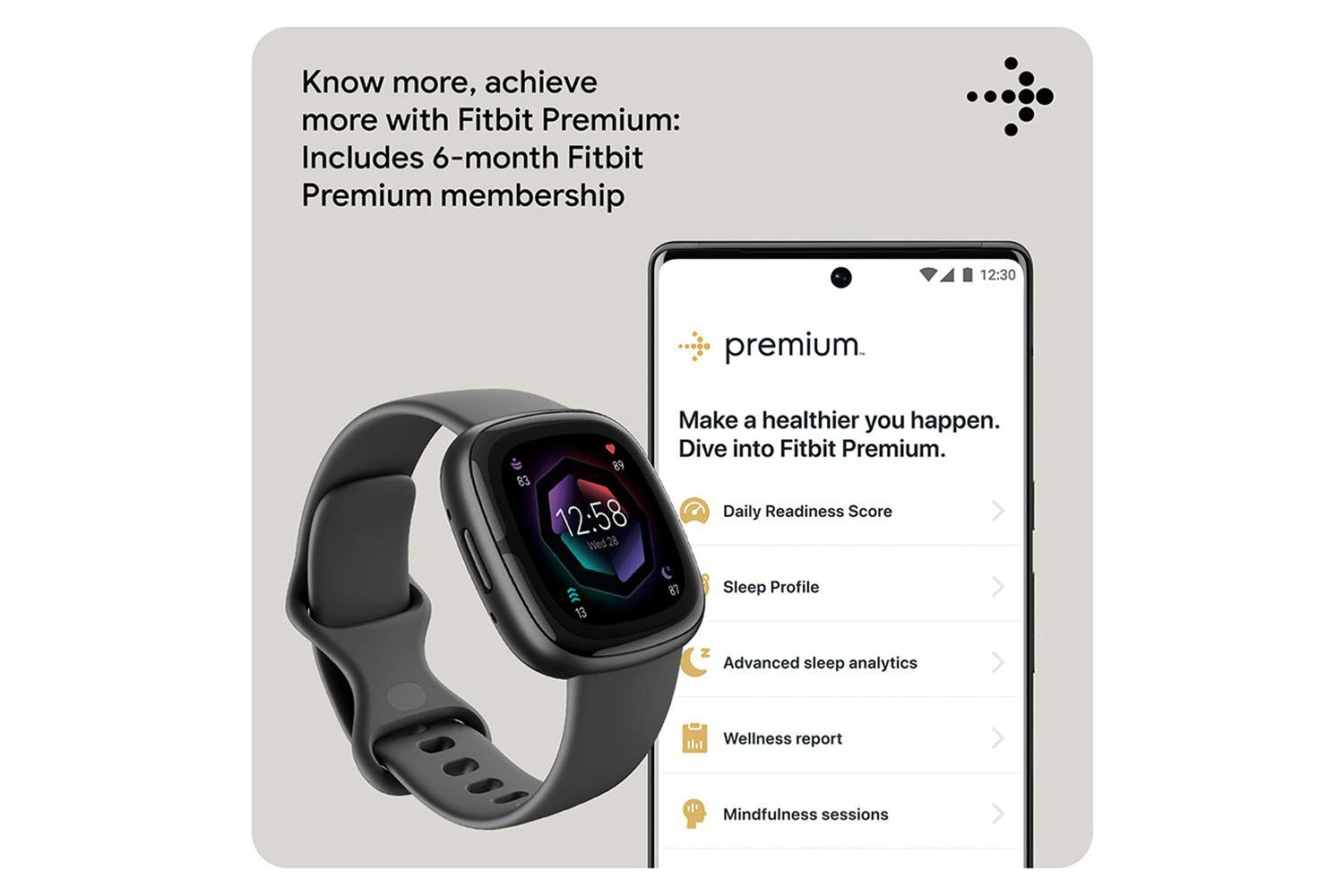 Fitbit Sense 2 Smartwatch | Shadow Grey & Graphite-4