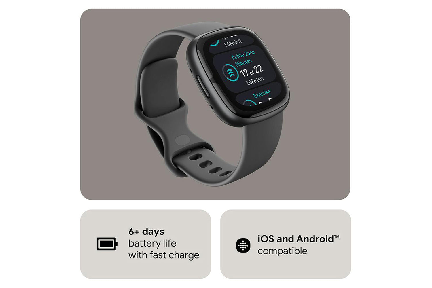 Fitbit Sense 2 Smartwatch | Shadow Grey & Graphite-5