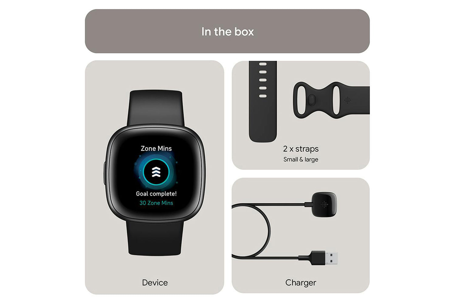 Fitbit Versa 4 Smartwatch | Black & Graphite-8