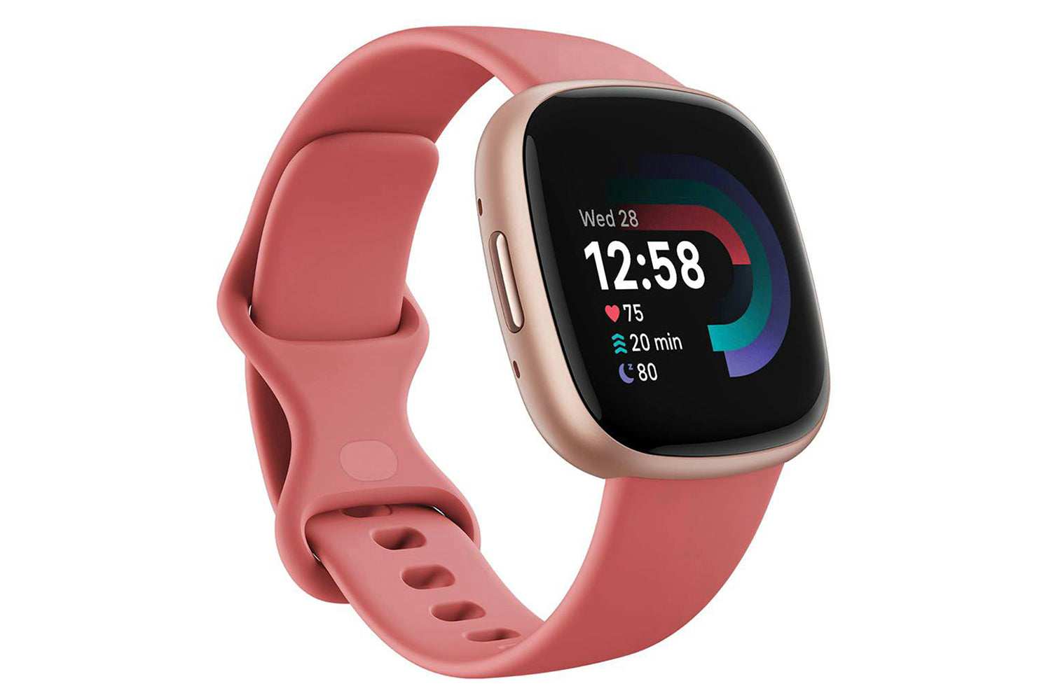 Fitbit Versa 4 Smartwatch | Pink Sand & Copper Rose