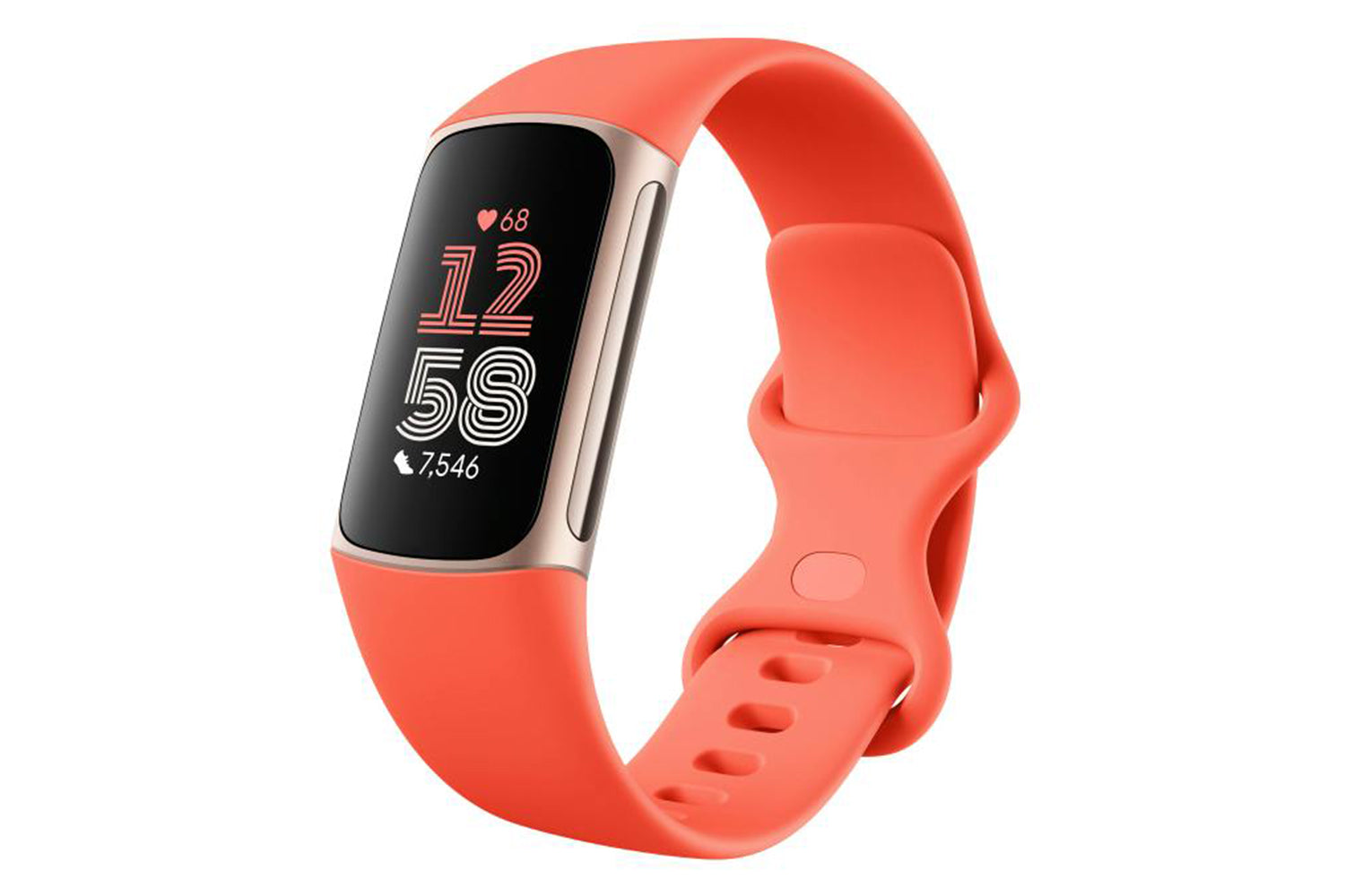 Fitbit Charge 6 Fitness Tracker | Coral/Champagne Gold-3