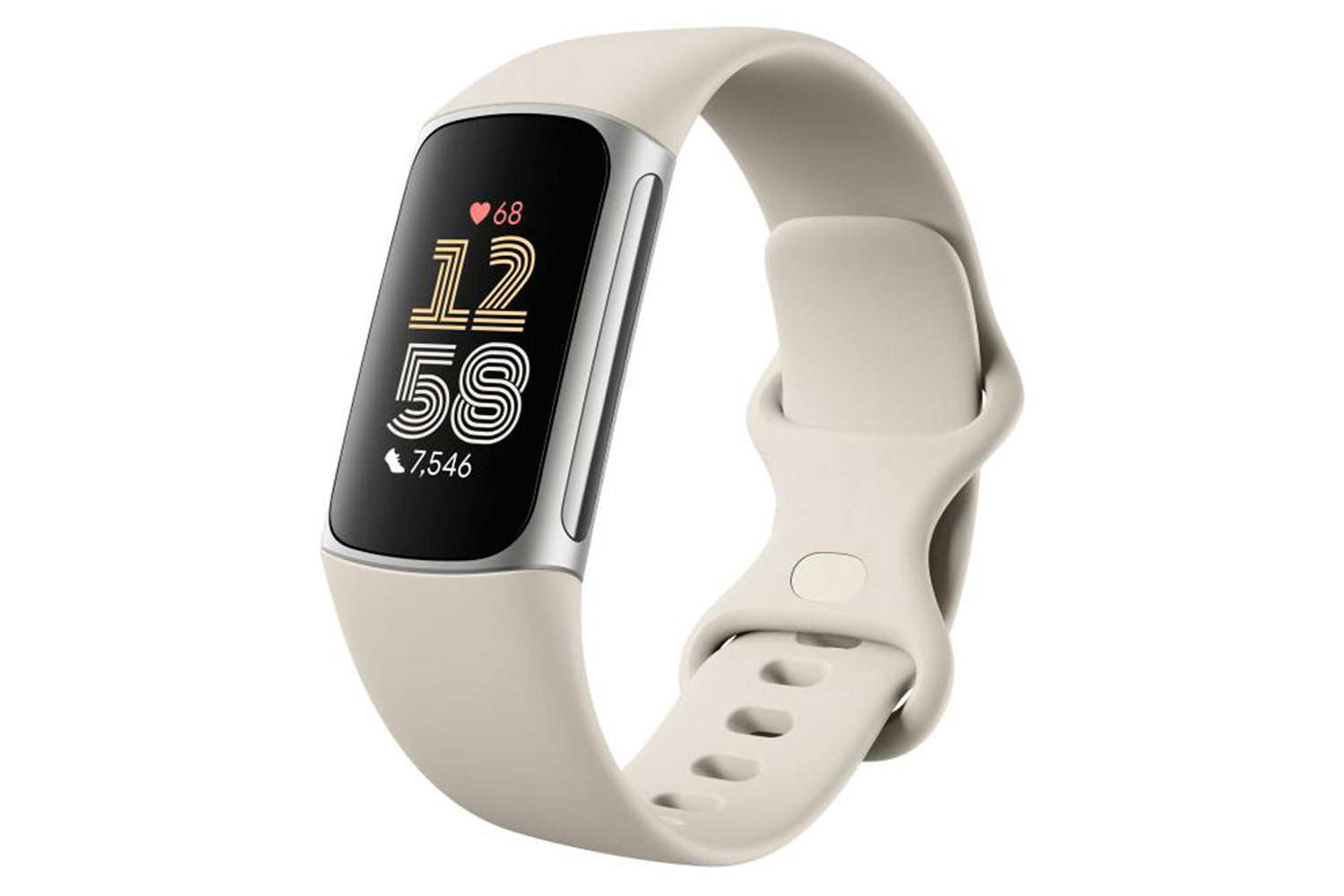 Fitbit Charge 6 Fitness Tracker | Porcelain/Silver-4
