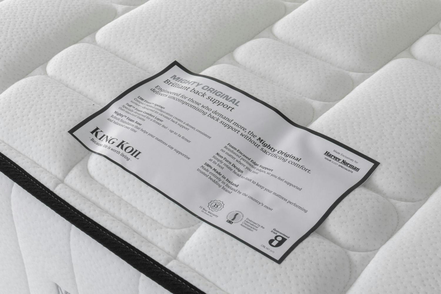 King Koil | Mighty Original Motion Mattress | Super King | 6ft-7