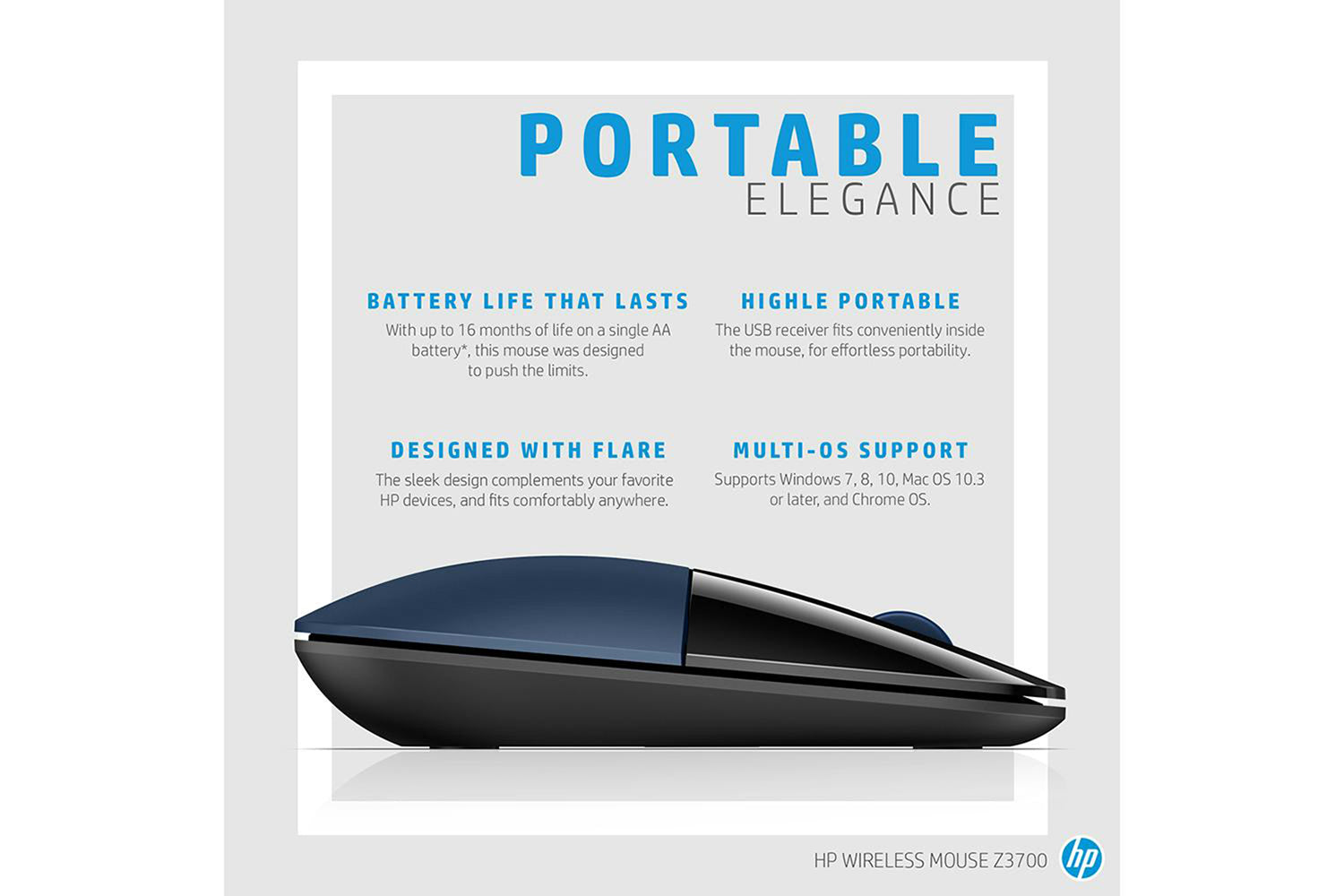 HP Z3700 Wireless Mouse | Blue-2