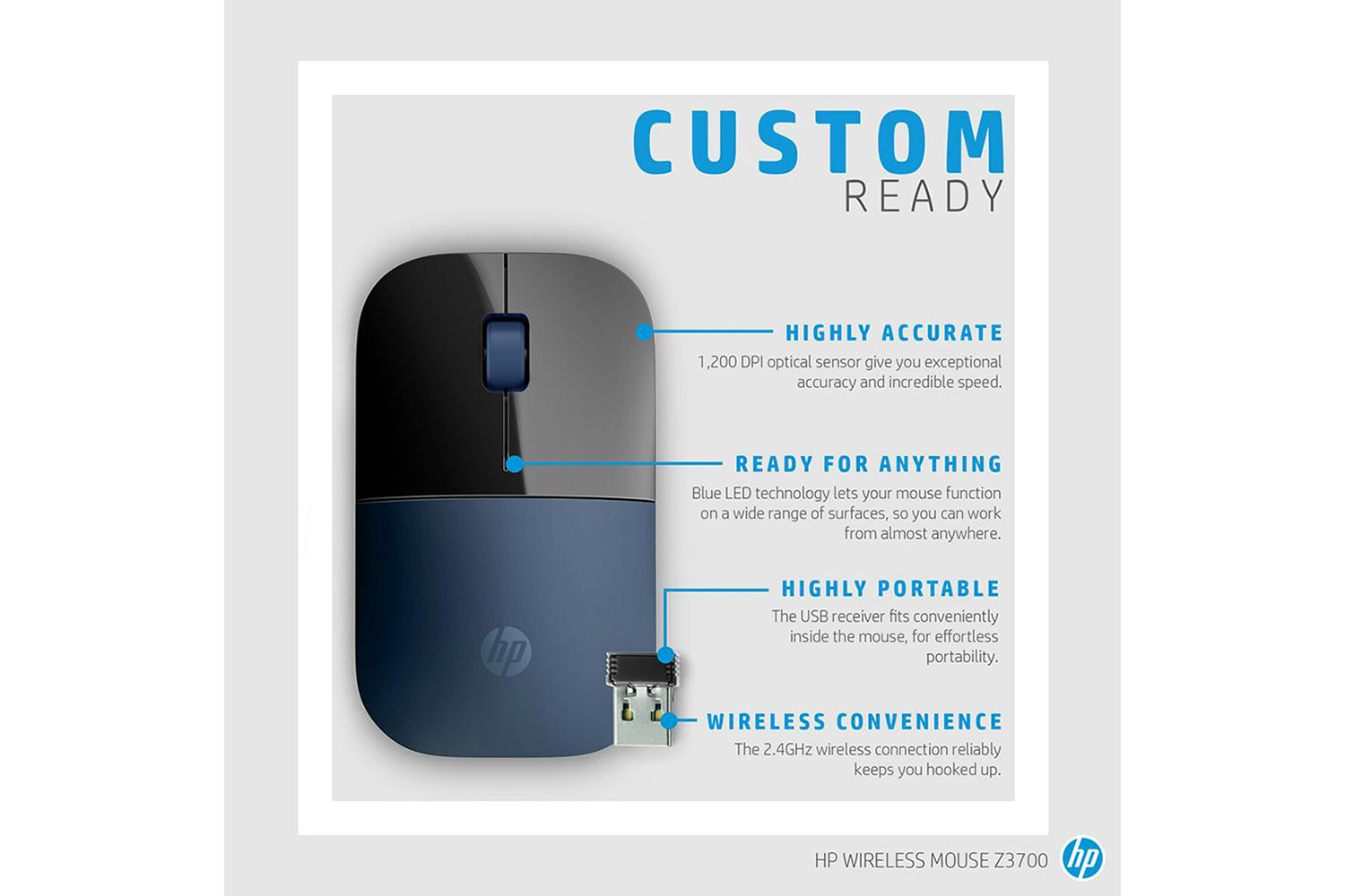 HP Z3700 Wireless Mouse | Blue-3