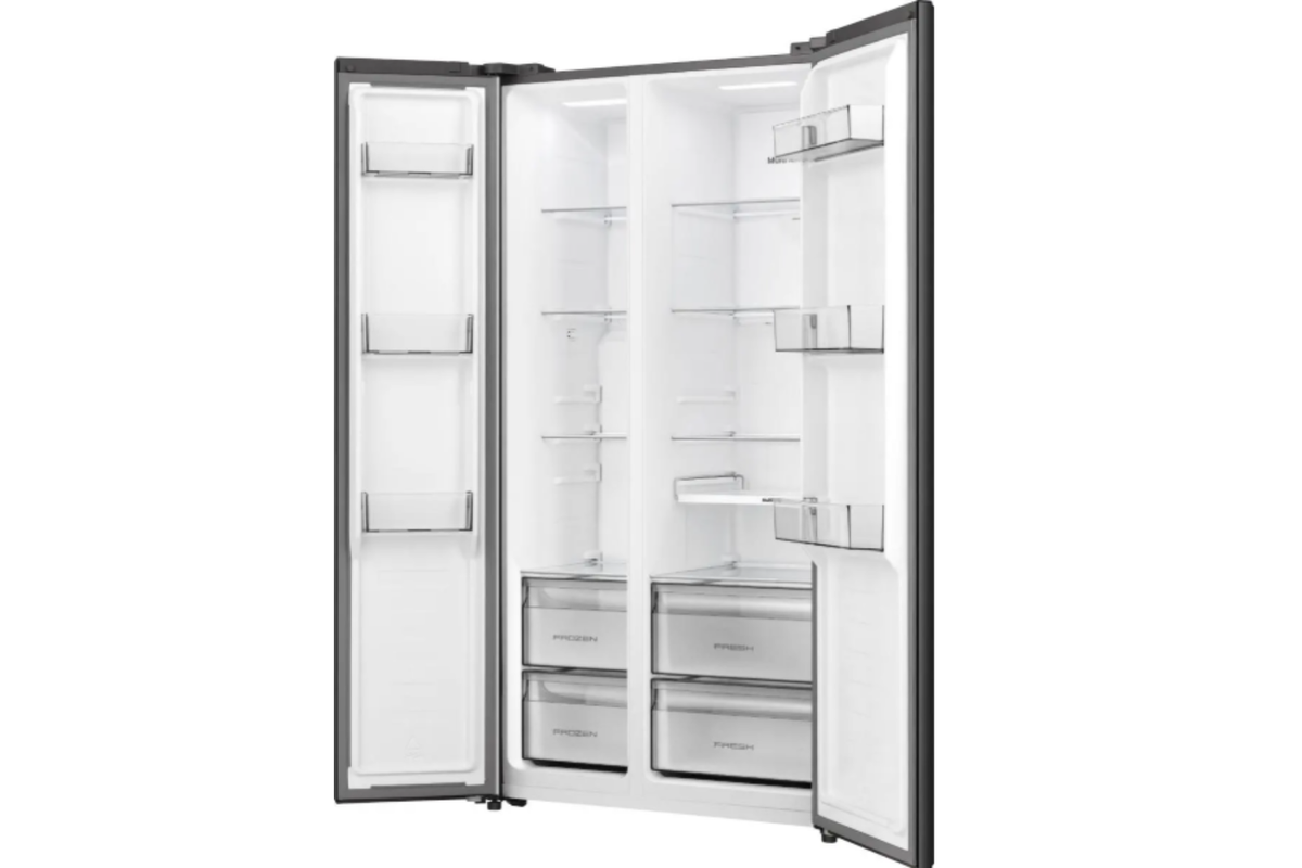 Hisense Freestanding Side By Side Refrigerator | RS3P558NEFD | Black-8