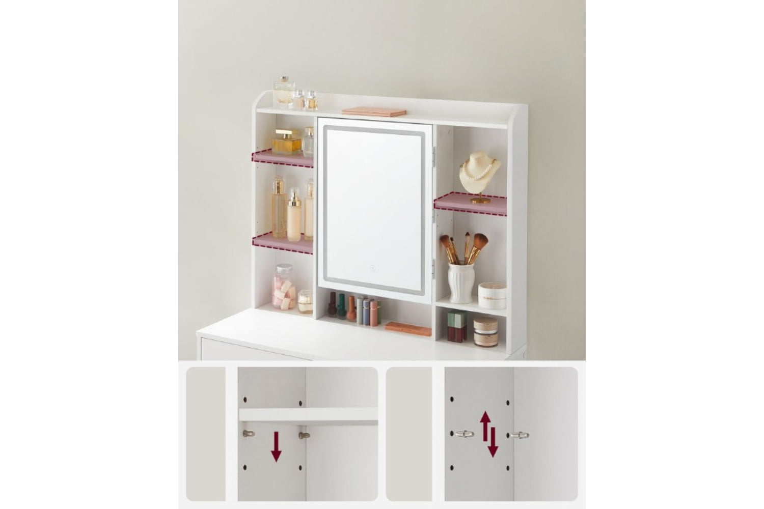 Vasagle Rdt123t14 - Vanity Table-3