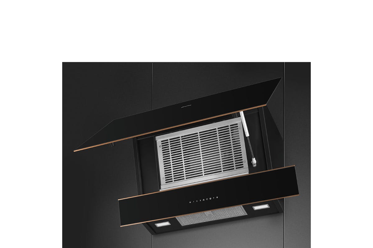 Smeg 90cm Decorative Wall Mount Hood | KV694R | Black-8