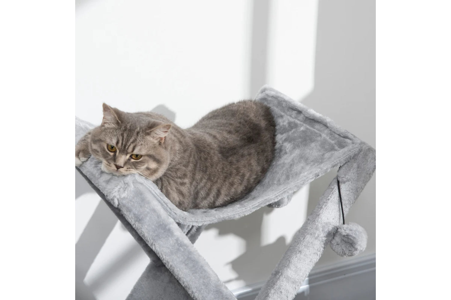 PawHut Cat Scratching Tree | Grey-4