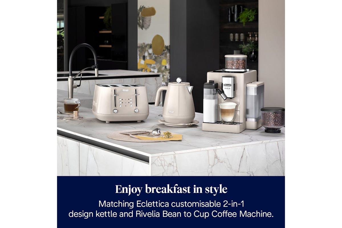 Delonghi Eclettica 4 Slice Toaster | CTY4003.BG | Beige-7