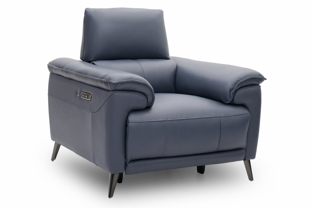 Nirmal Armchair | Power Recliner | Leather | Lavender Grey-2