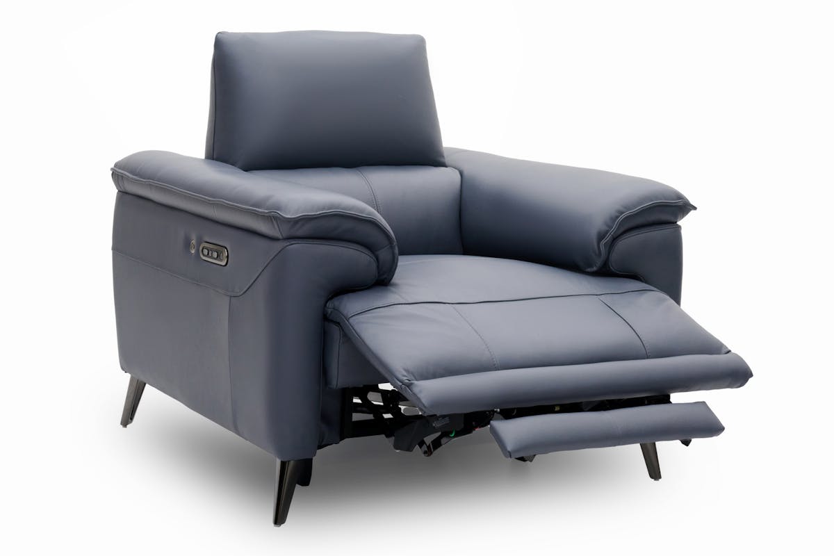 Nirmal Armchair | Power Recliner | Leather | Lavender Grey-4