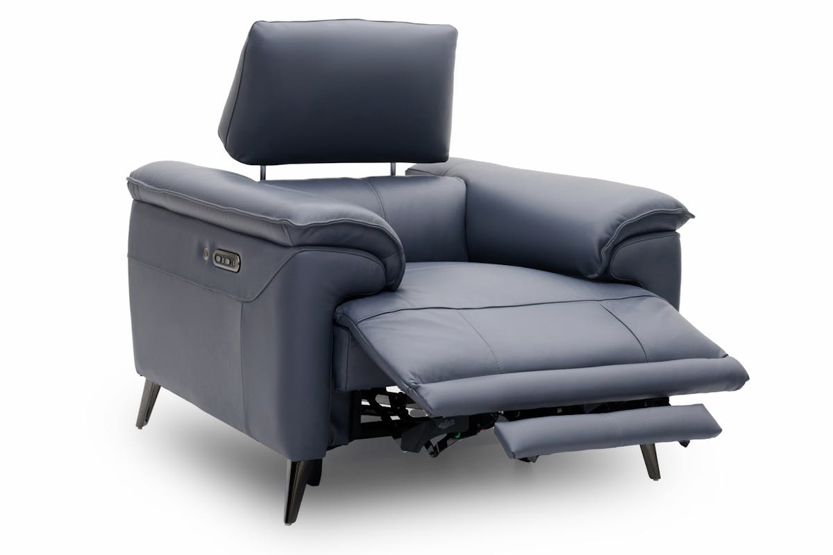 Nirmal Armchair | Power Recliner | Leather | Lavender Grey-5